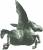 Paardje brons 75cm met vleugels
